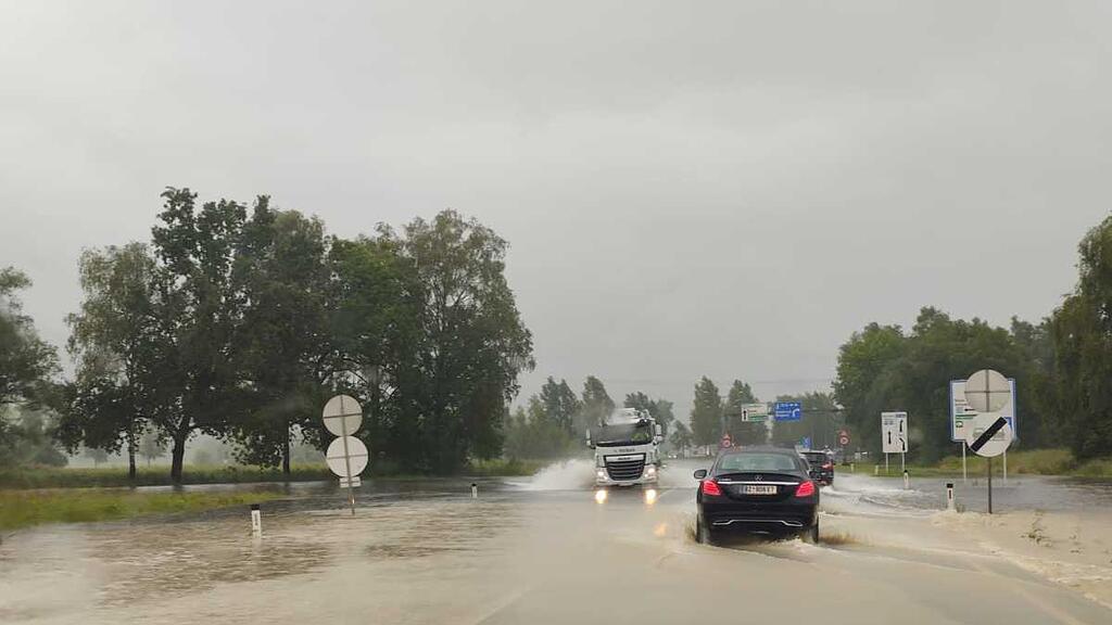 Starkregen führte in Vorarlberg zu Überflutungen.