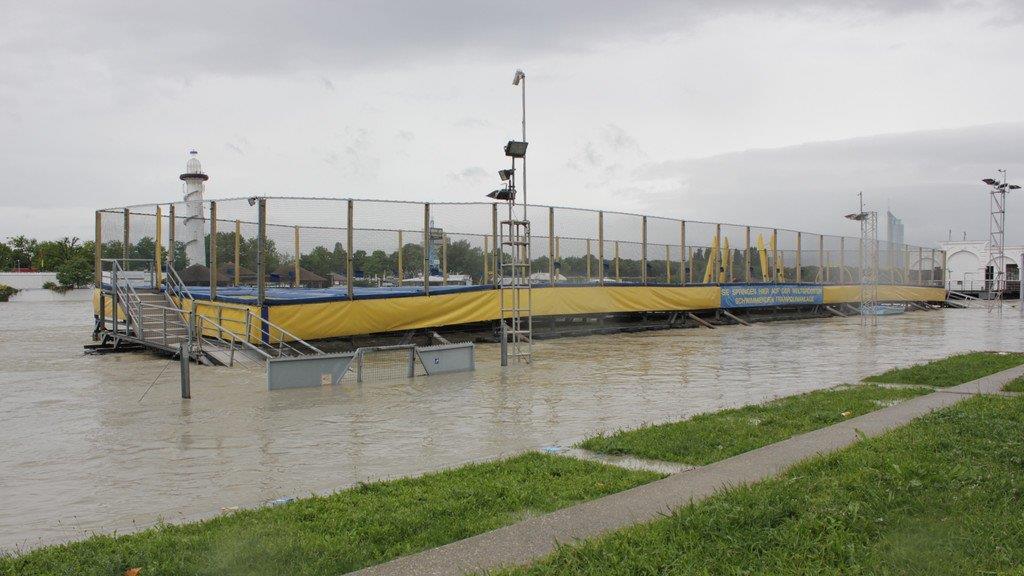 Hochwasser in Wien (Copa Cagrana)