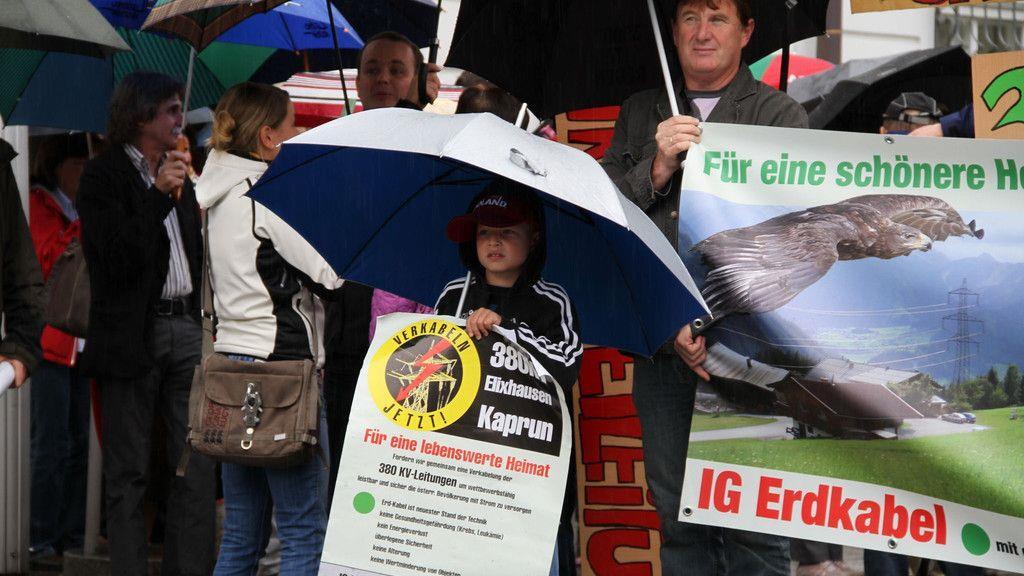 Demonstration 380 kv Mozartplatz