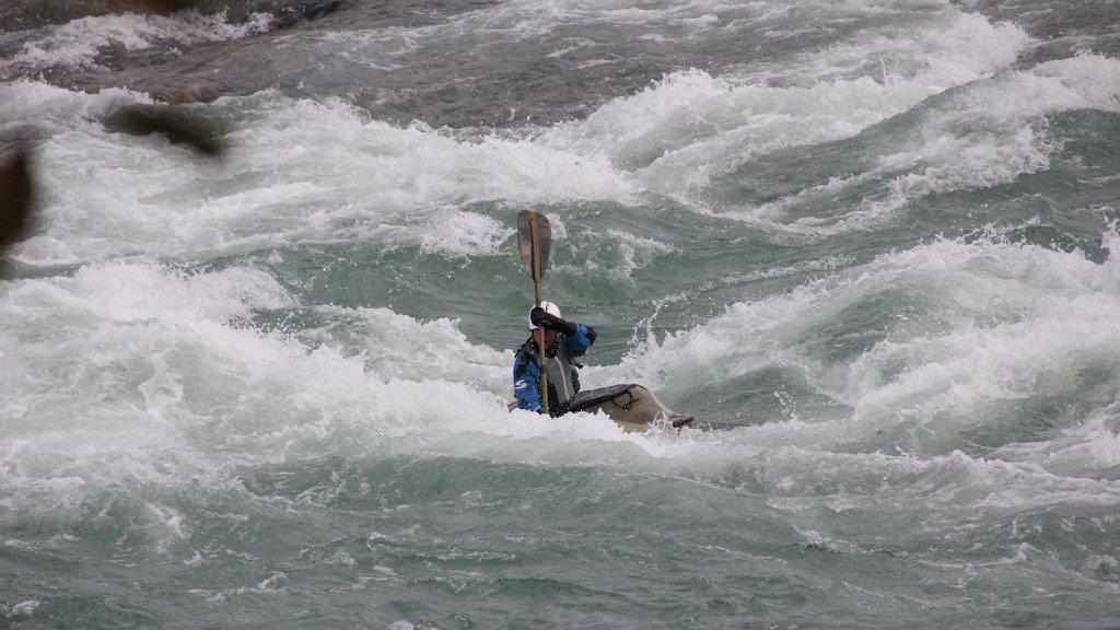 Kajak Freestyle auf der Salzach
