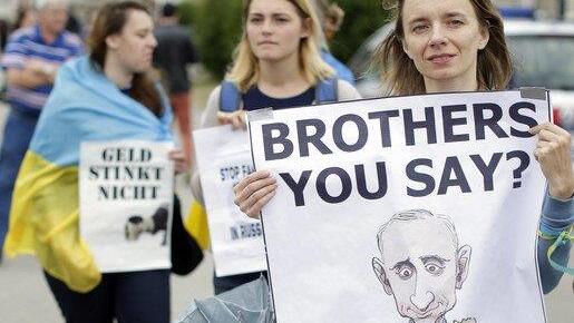 Demonstration gegen Putin-Besuch in Wien
