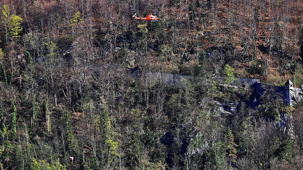 Hubschrauber am Kapuzinerberg