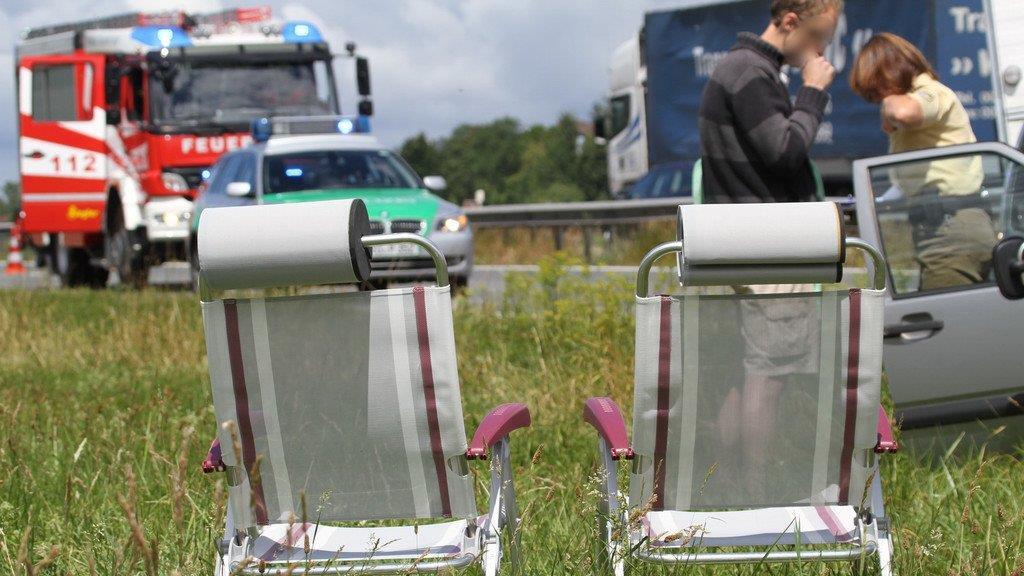 Wohnwagencrash auf A8