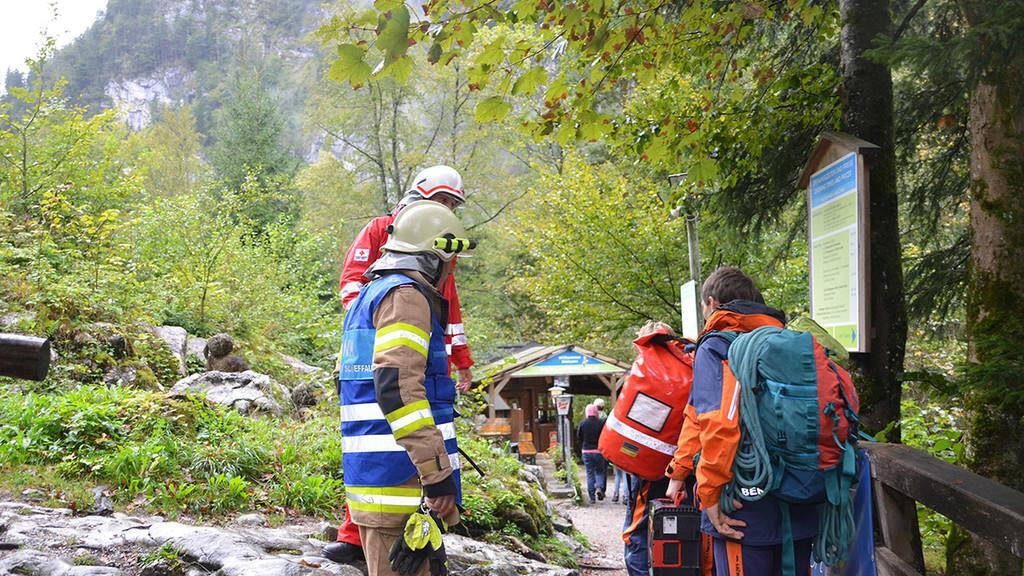 Großübung in der Lammerklamm