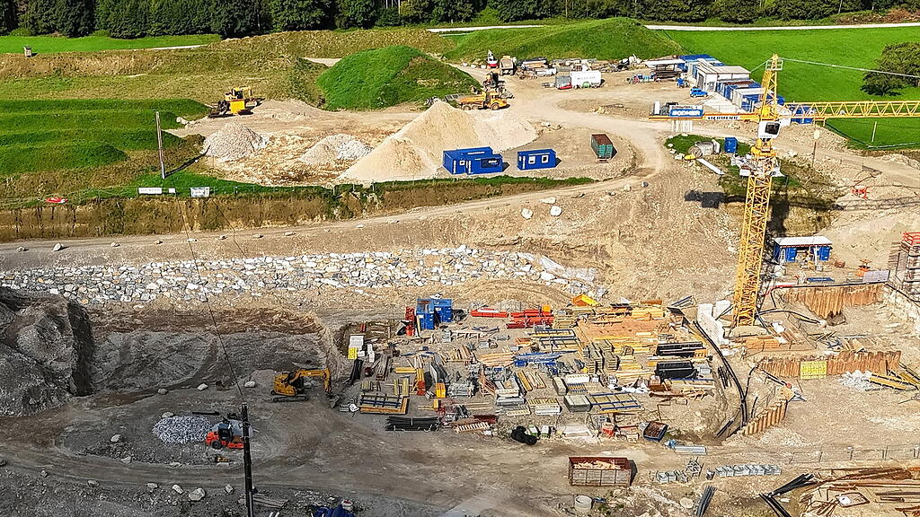 Baustelle Kraftwerk Stegenwald
