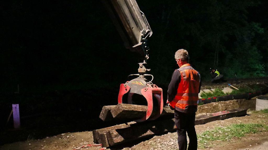 Gleisarbeiten im Flachgau