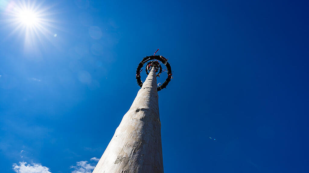 Maibaumaufstellen in Viehhausen