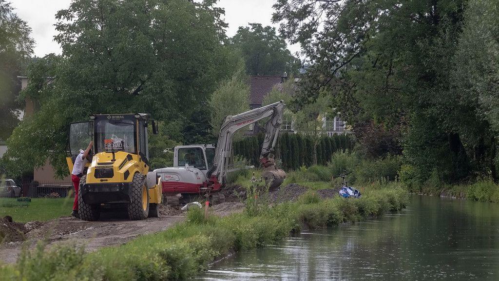 Baustelle am Almkanal
