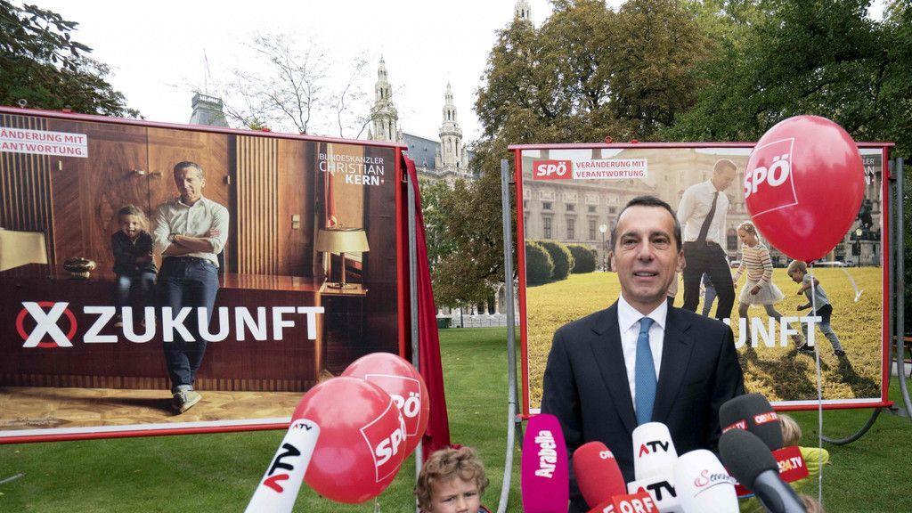 Neue SPÖ-Plakatserie zeigt Kern mit Kindern