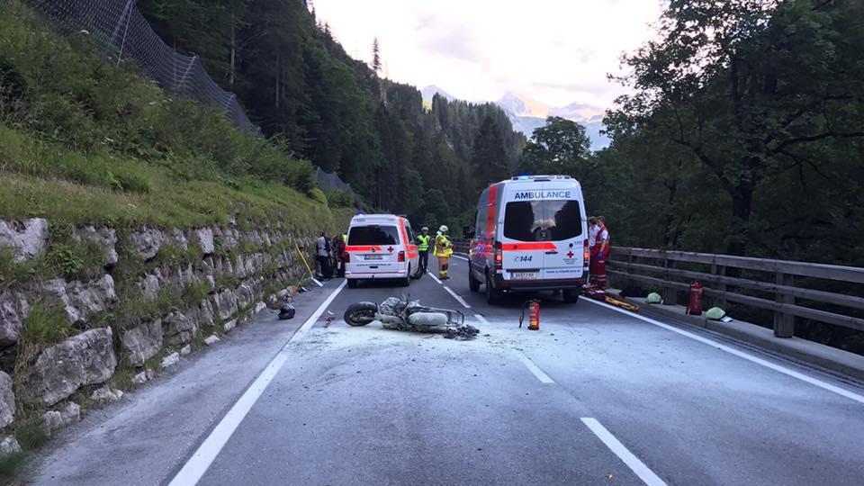 Motorradunfall auf B99