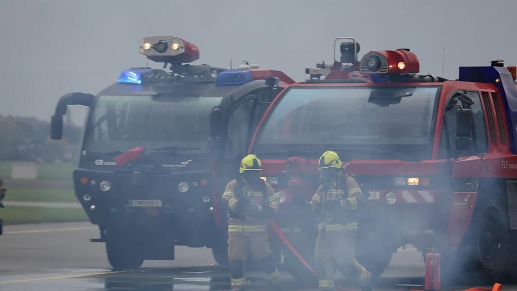 Große Übung am Salzburger Flughafen