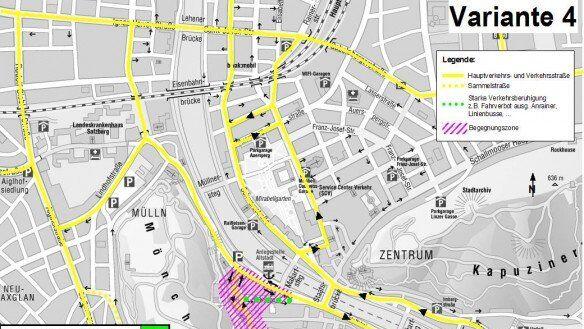 Für eine starke Verkehrsberuhigung der Griesgasse setzt sich Stau-in-Salzburg-Initiator und ÖVP-Mitglied Peter Harlander ein.