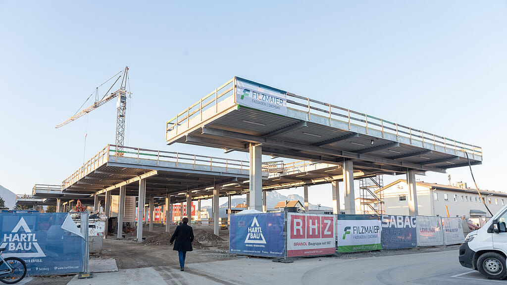Baustelle beim Recyclinghof Maxglan