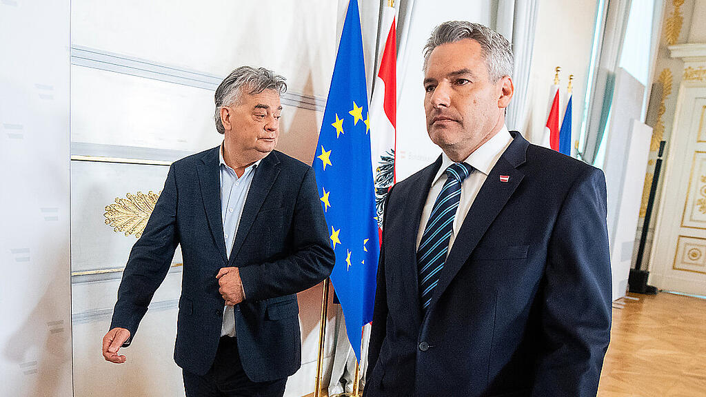 Vizekanzler Kogler und Kanzler Nehammer