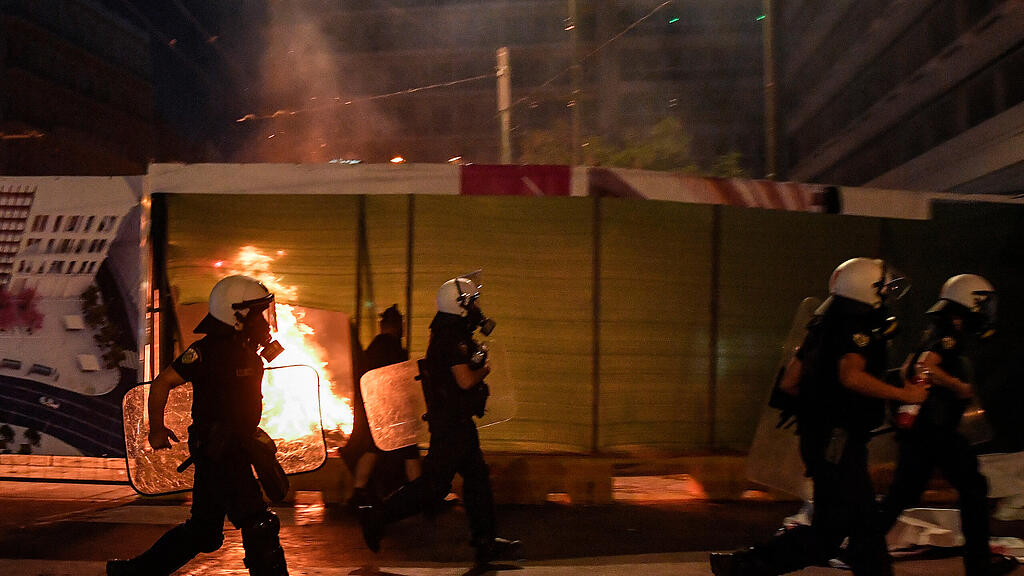 Demo Impfgegner Corona Griechenland