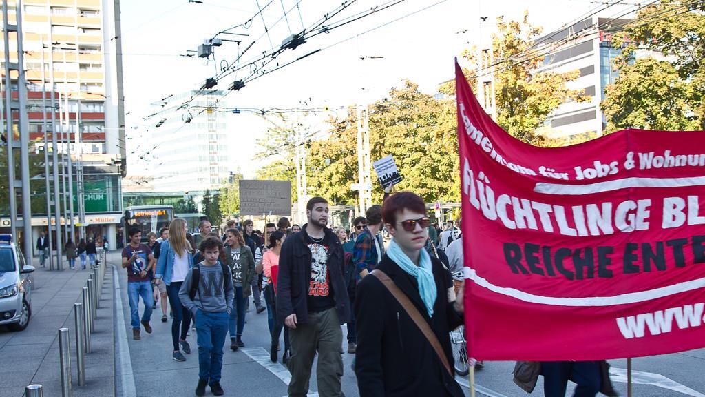 Demo für Bleiberecht von Flüchtlingen