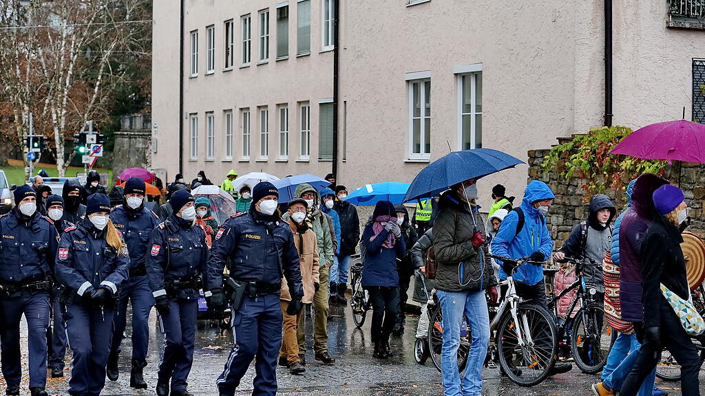 Corona-Demo Stadt Salzburg