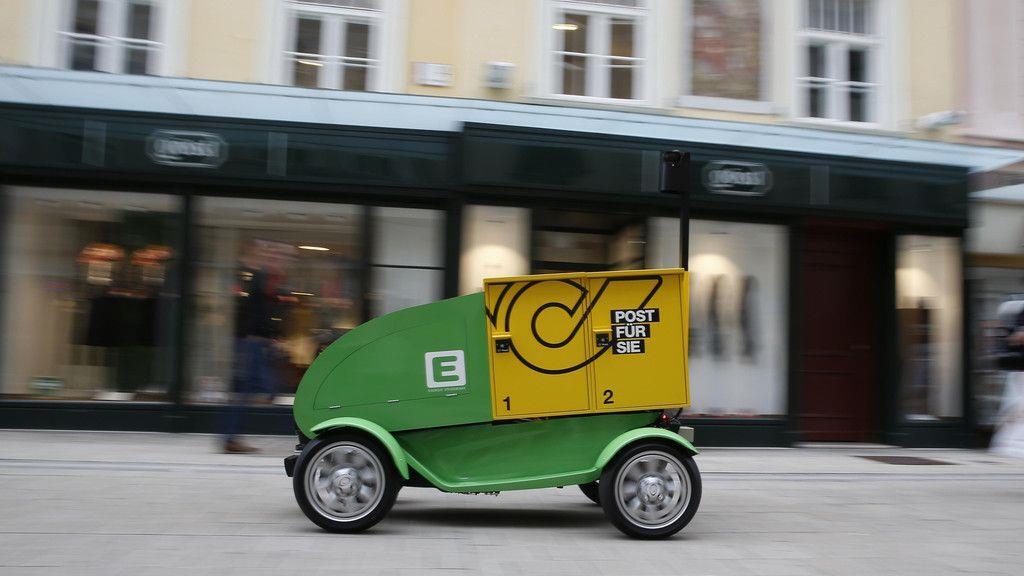 Selbstfahrendes Postfahrzeug in Graz getestet