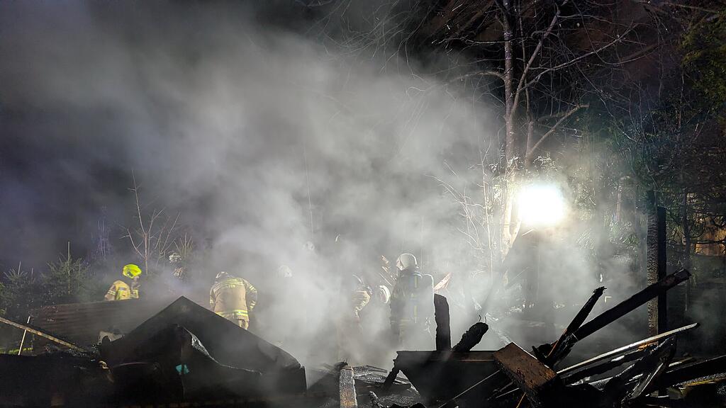 Geräteschuppen in Pfarrwerfen in Brand