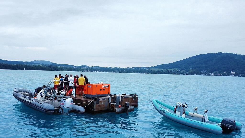 Bergung Holzboot Attersee