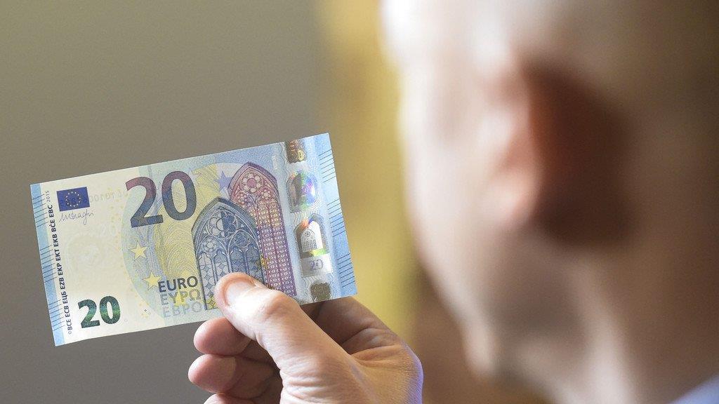 Der neue 20-Euro-Schein wird vorgestellt