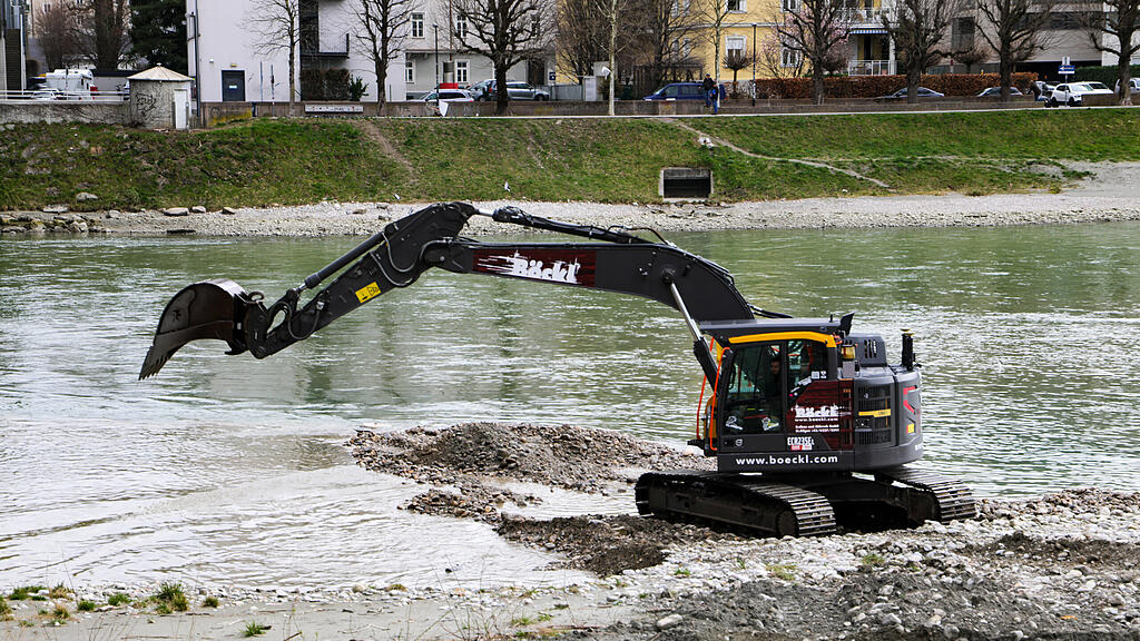 Baggerarbeiten Salzach