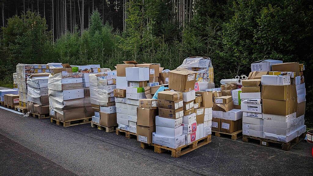 VU Handenberg, umgekippter Sattelschlepper