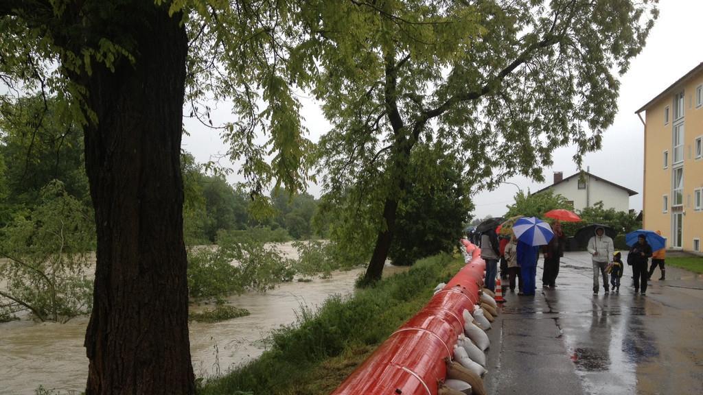 Hochwasser Mangfall Kolbermoor