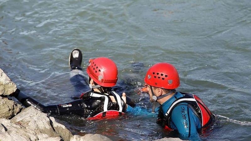 Schauübung der Wasserrettung
