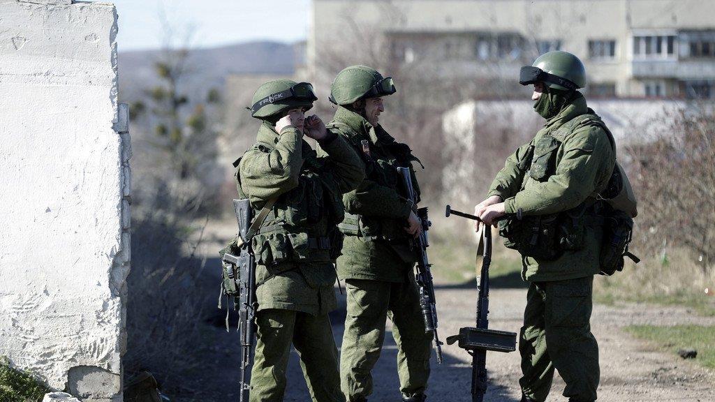 Stationierte Soldaten auf der Krim