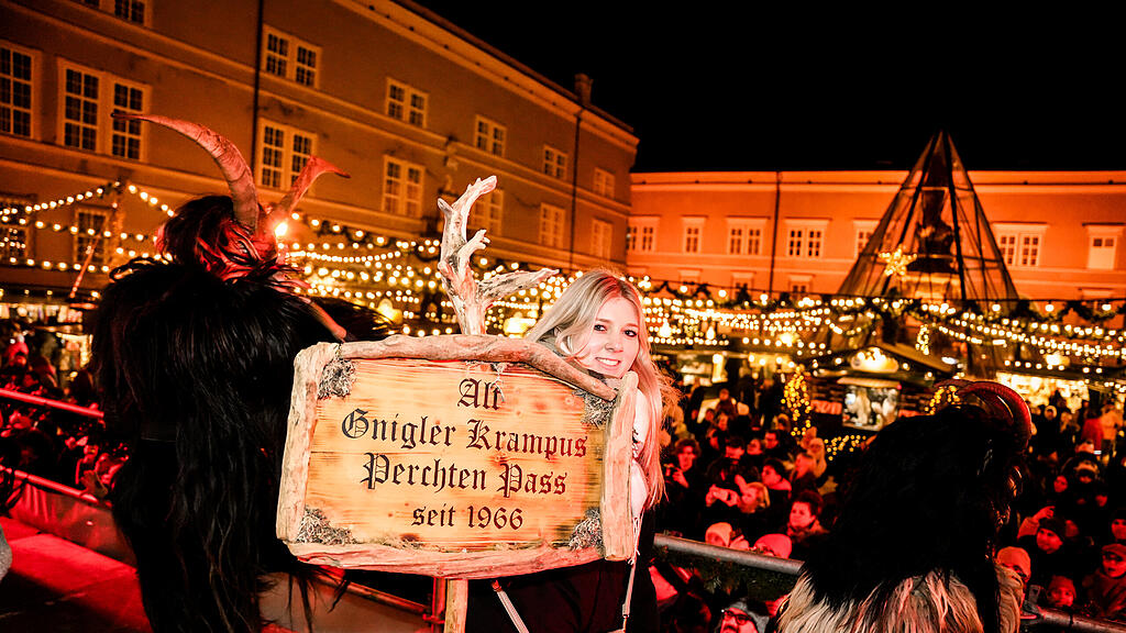 Der Krampuslauf am Christkindlmarkt