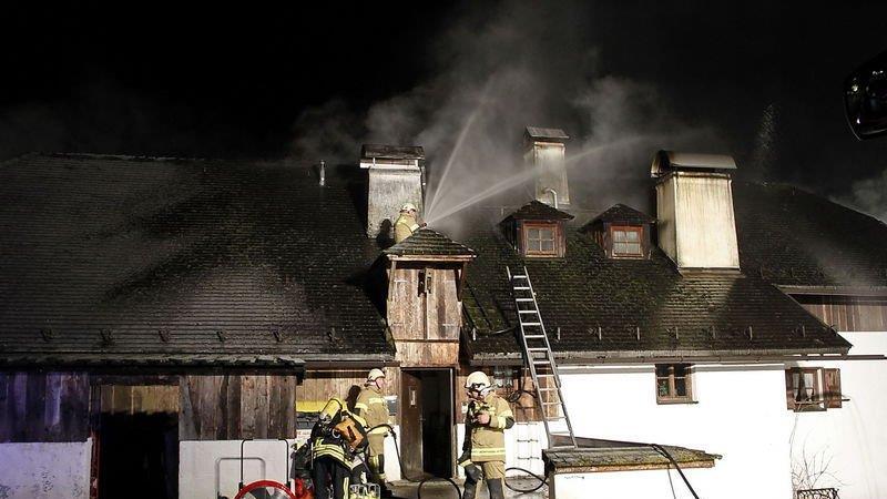 Dachstuhlbrand in Großgmain