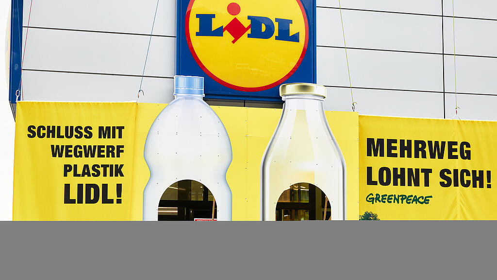 Lidl, Greenpeace, Protest, Mehrwegsystem
