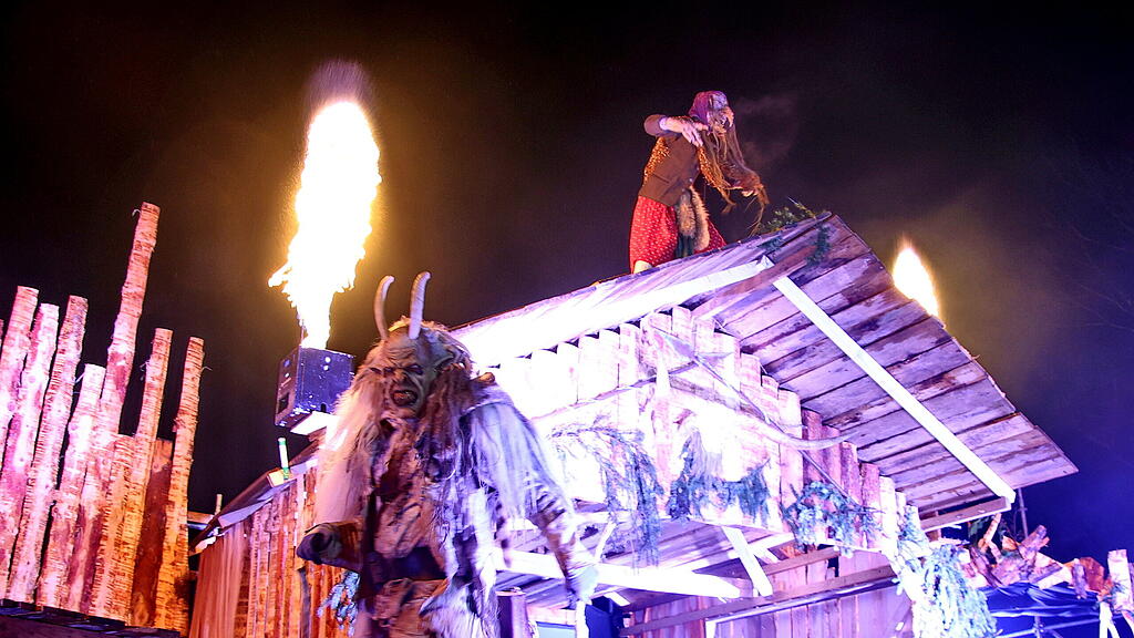 St. Leonhard Krampus-Show beim Untersberg