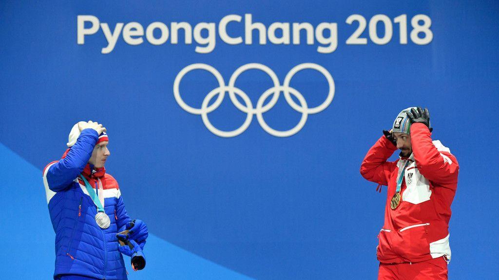 Zweites Olympia-Gold für Hirscher: Siegerehrung