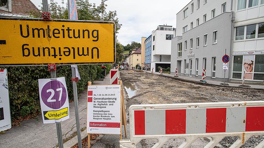 Baustelle Willibald-Hauthaler-Straße