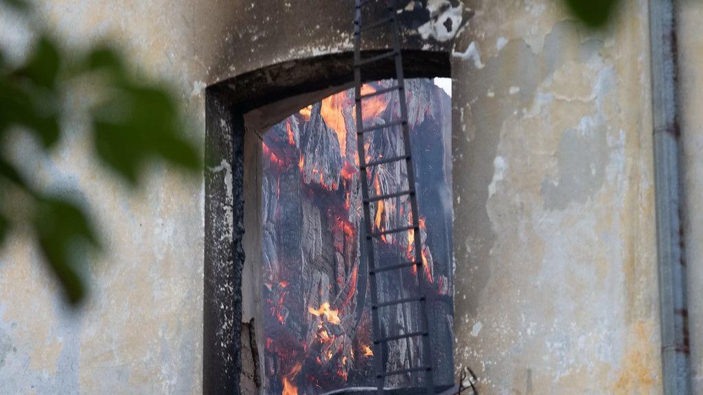 Brand beim Gut Guggenthal