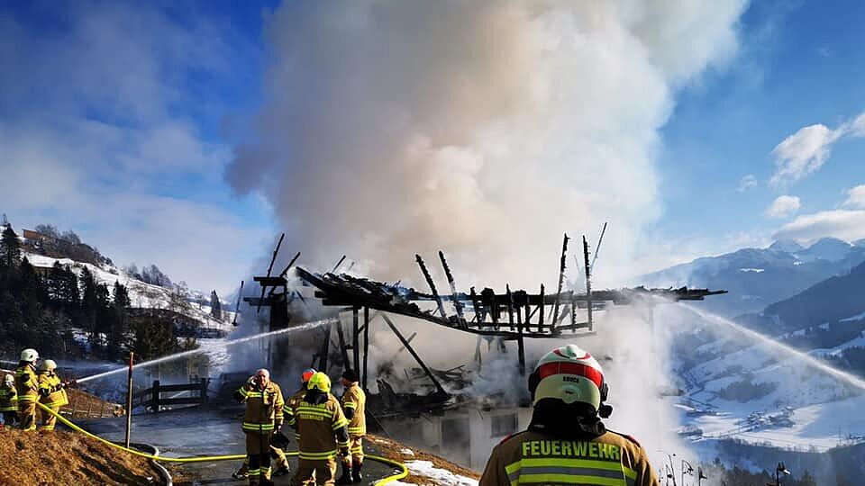 Taxenbach, brand, bauernhof