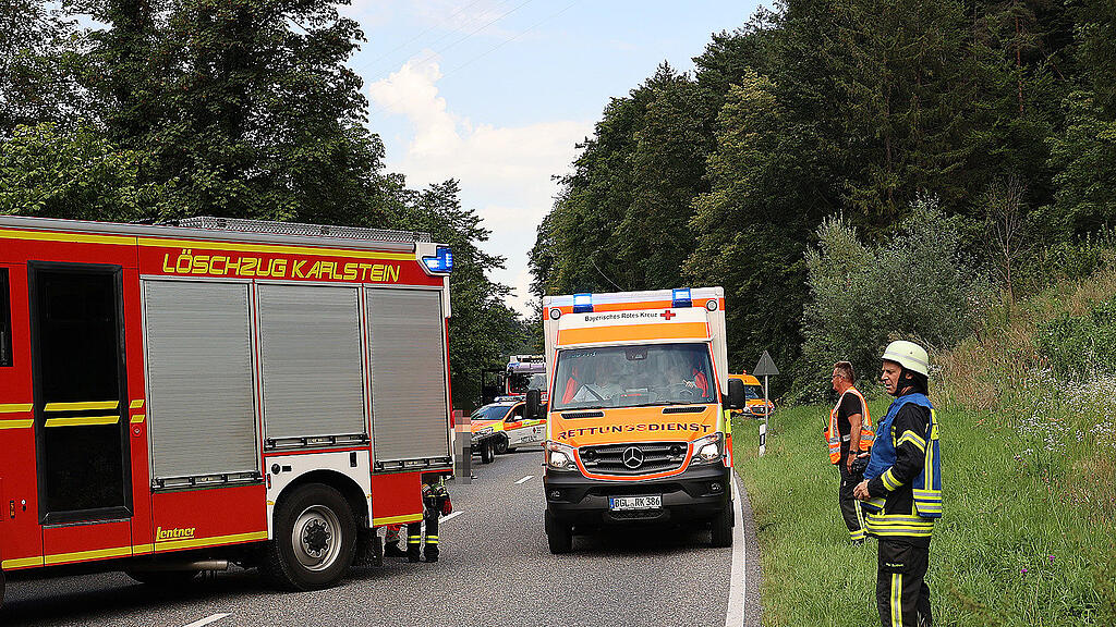 Crash auf B21 in Bayern