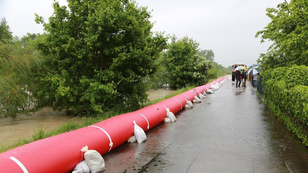 Hochwasser Mangfall Kolbermoor