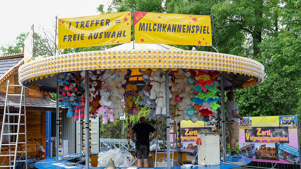 Aufbau Salzburger Dult