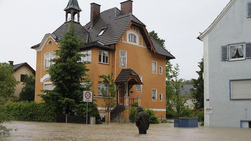 Hochwasser in Freilassing