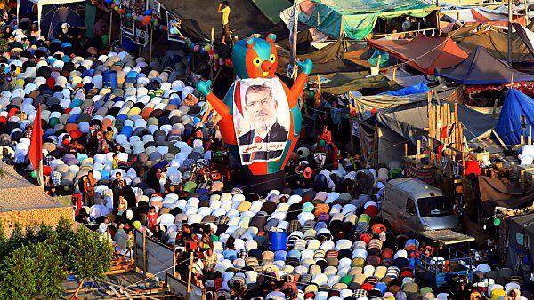 Das Protestlager der Mursi-Anhänger in Kairo