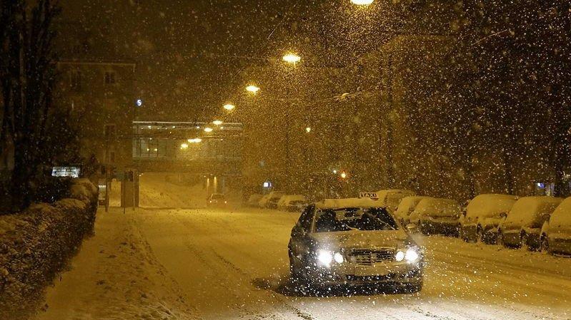 Schneechaos in der Stadt Salzburg