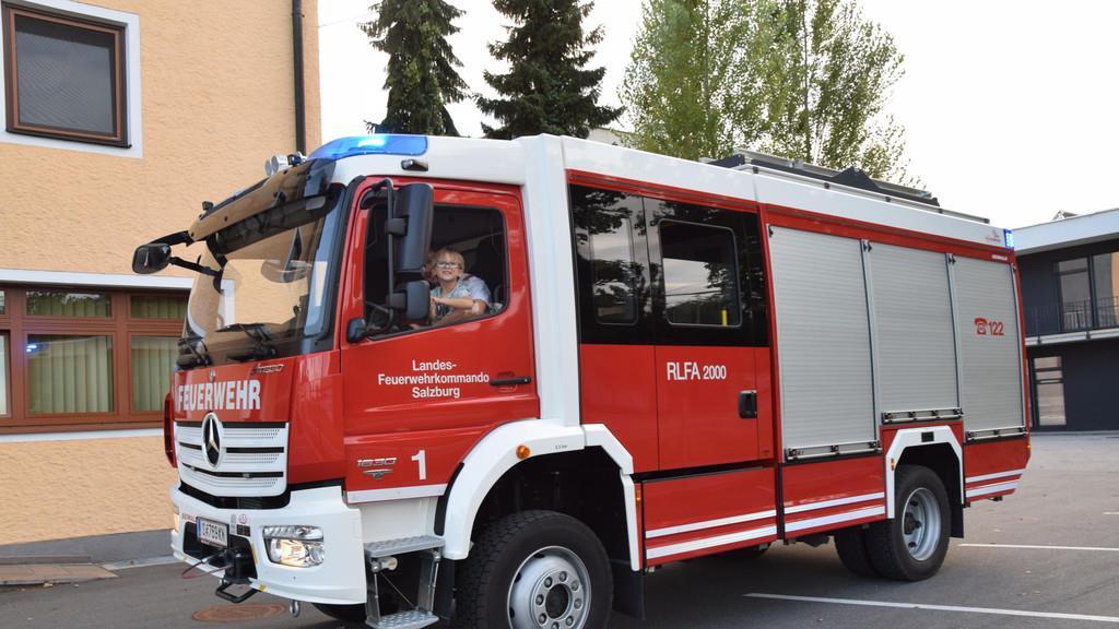 Kinderträume: Matthias bei der Feuerwehr