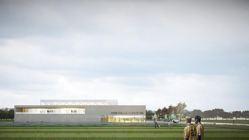 So wird die Sporthalle Liefering aussehen, wenn sie fertiggestellt wurde.