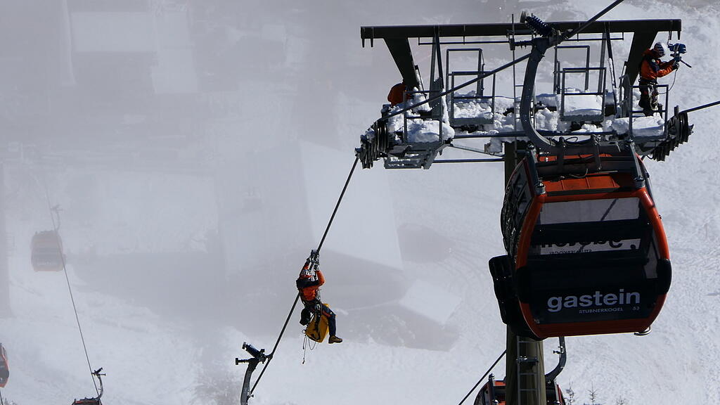 Gondelbahn-Evakuierung: Gasteiner Bergbahnen üben Ernstfall