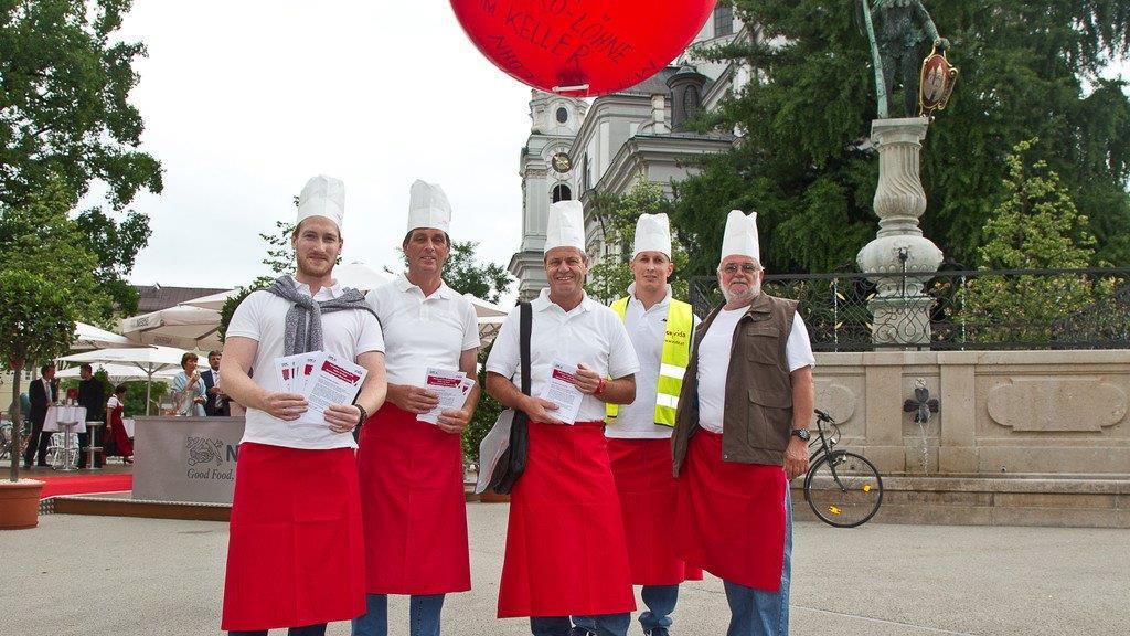 Gastronomen-Demo am Residenzplatz