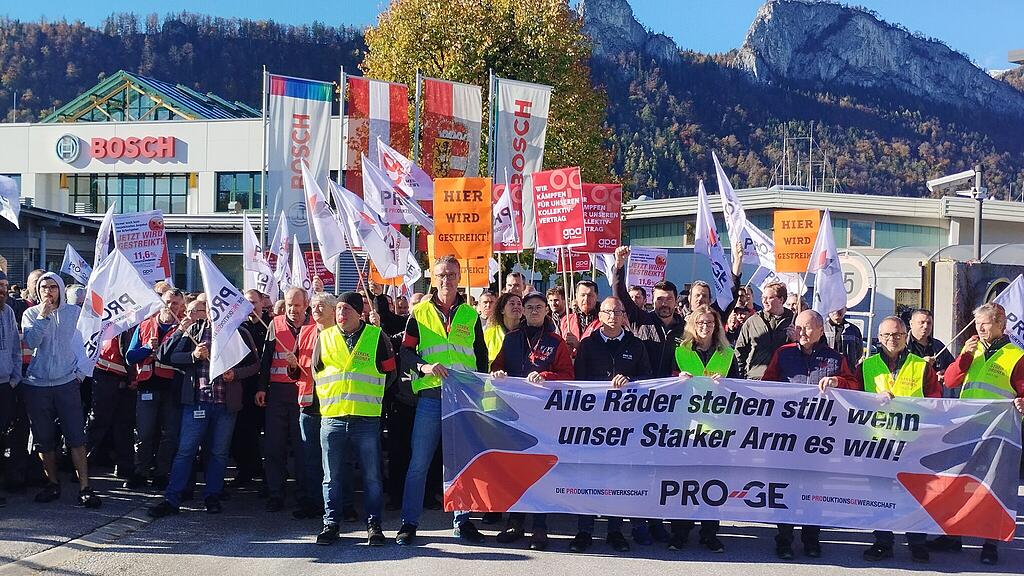 Warnstreik Metaller Salzburg Bosch