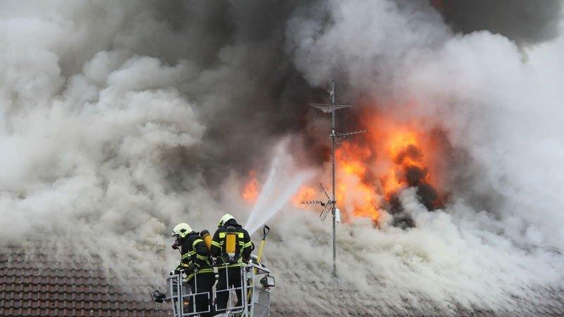Großbrand in Piding